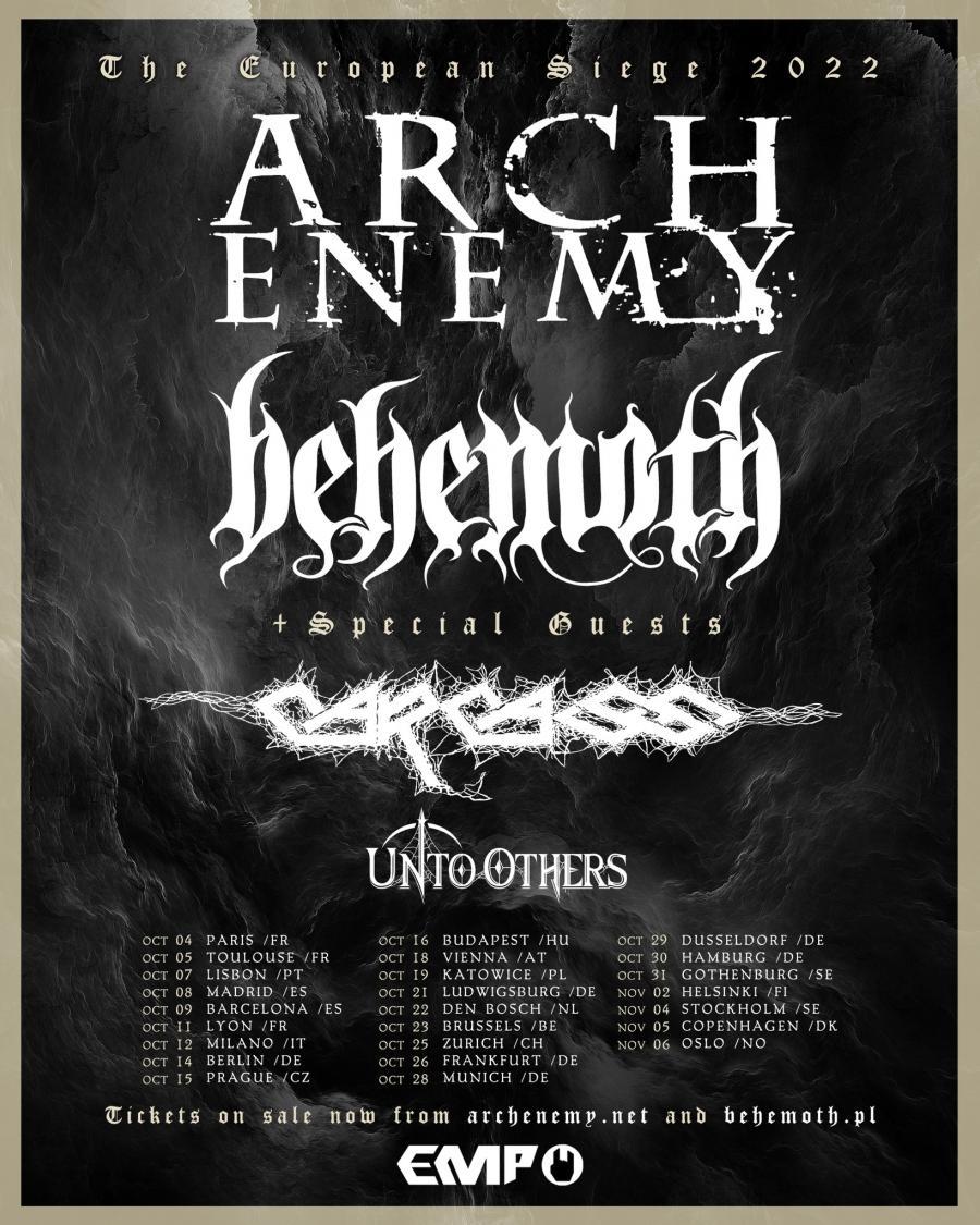 Arch enemy behemoth europe 2022