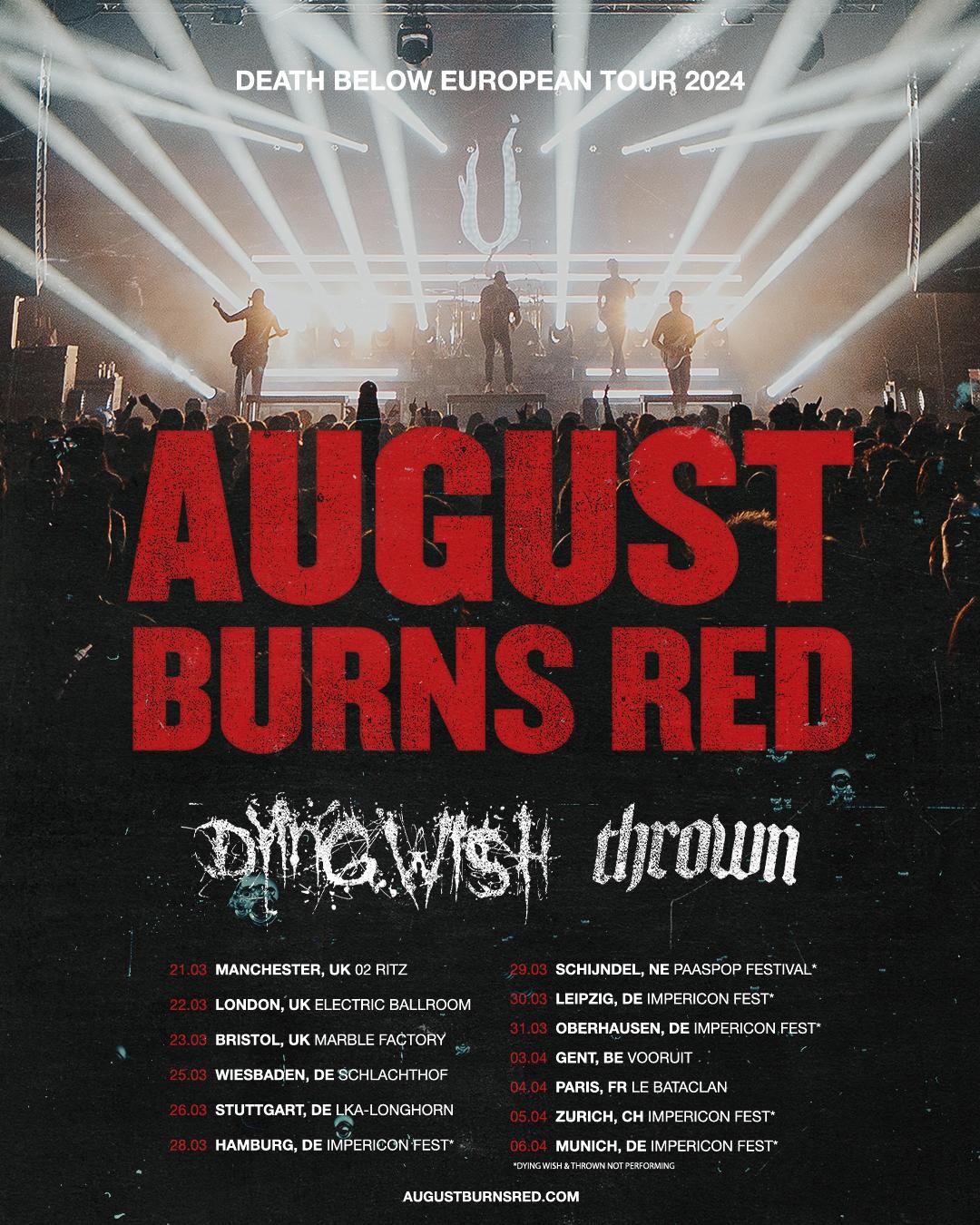 August burns red tour 2024