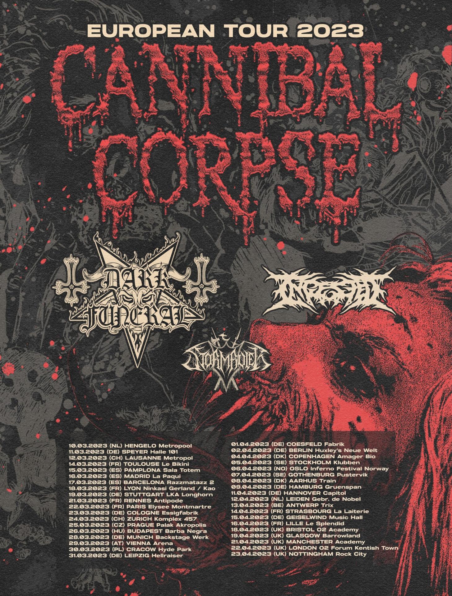 Cannibal corpse european tour 2023