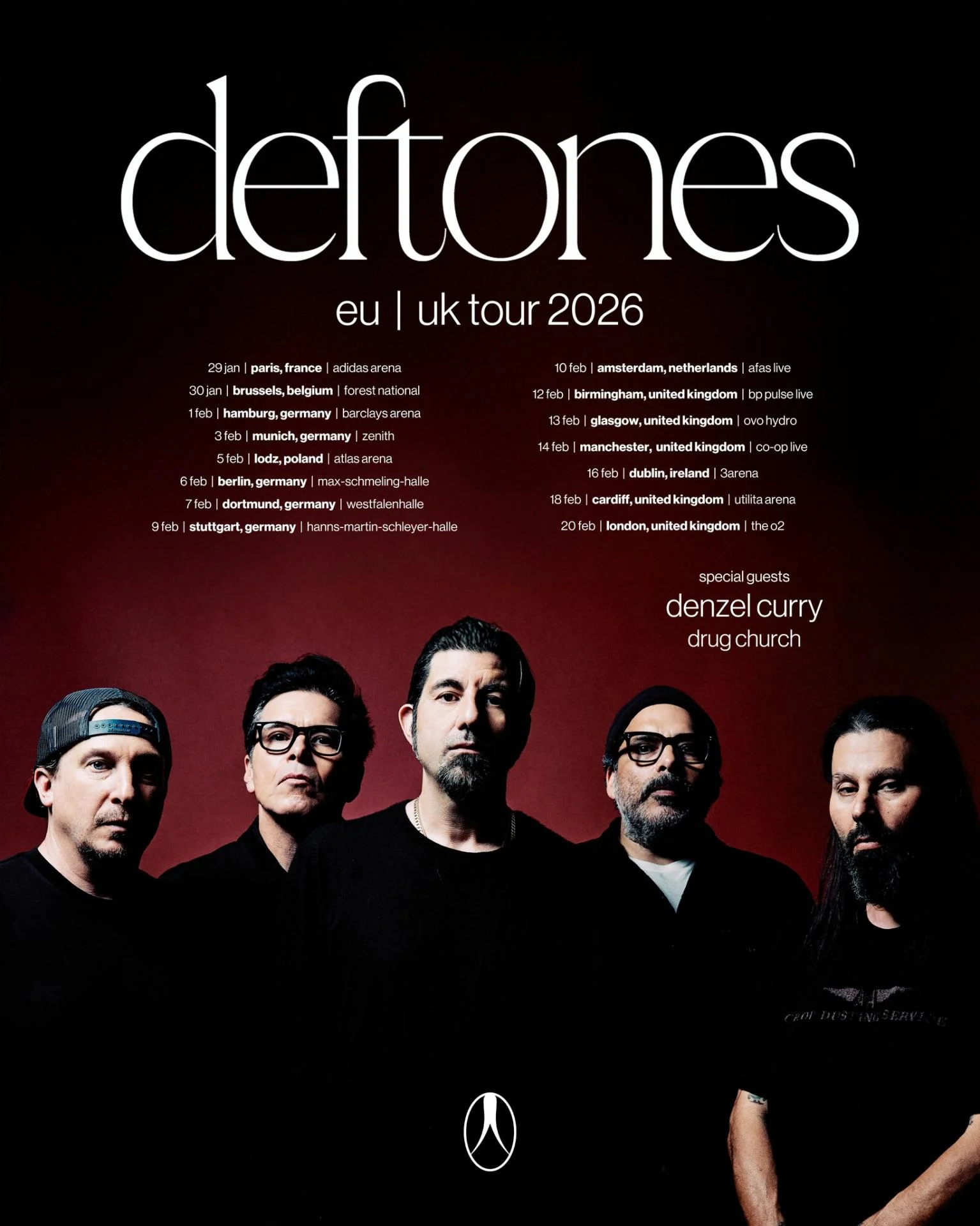 Deftones eu uk tour 2026
