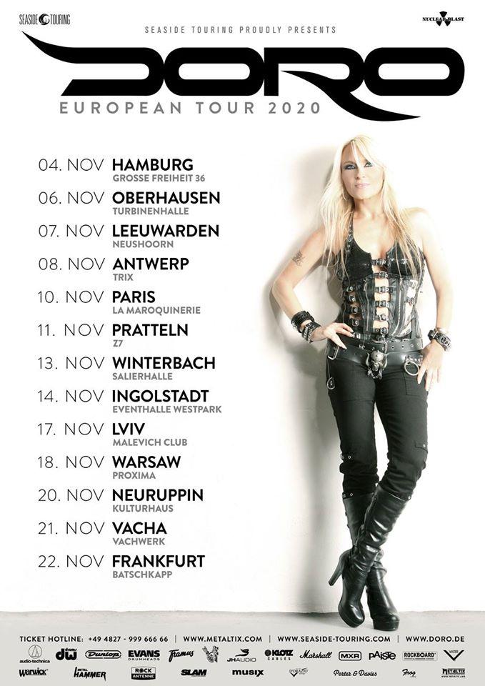 Doro europe tour 2020