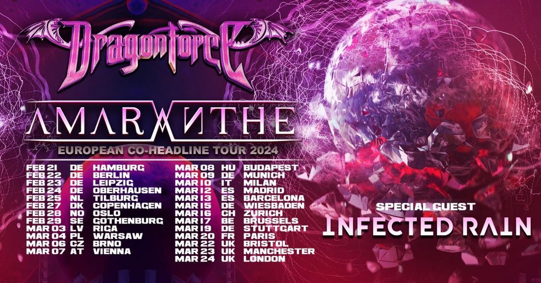 Dragonforce amaranthe european co headline tour 2024