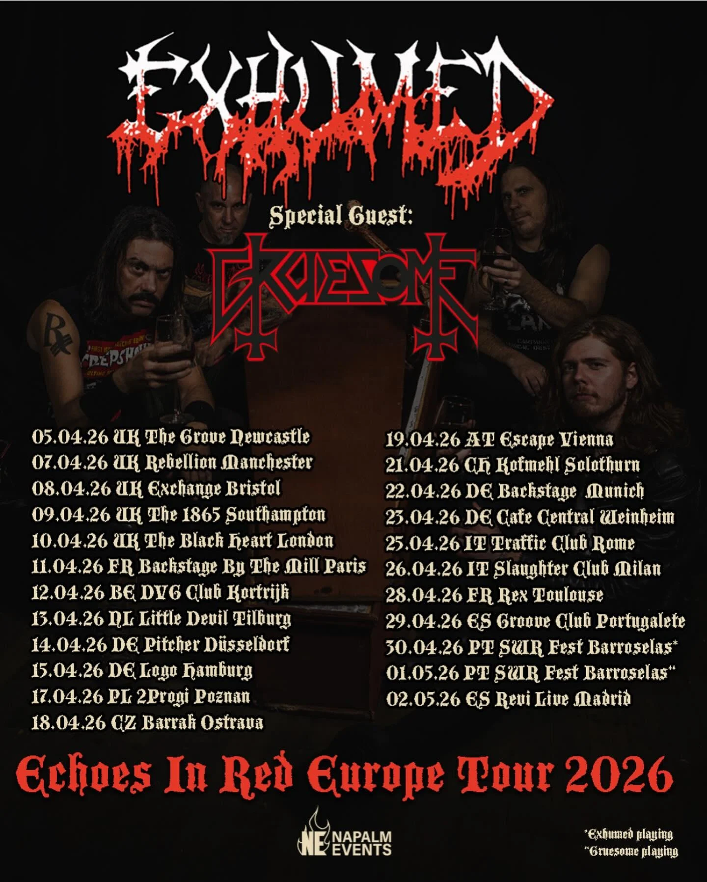 Echoes in red europe tour 2026