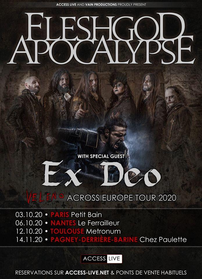 Fleshgod apocalypse ex deo france tour 2020