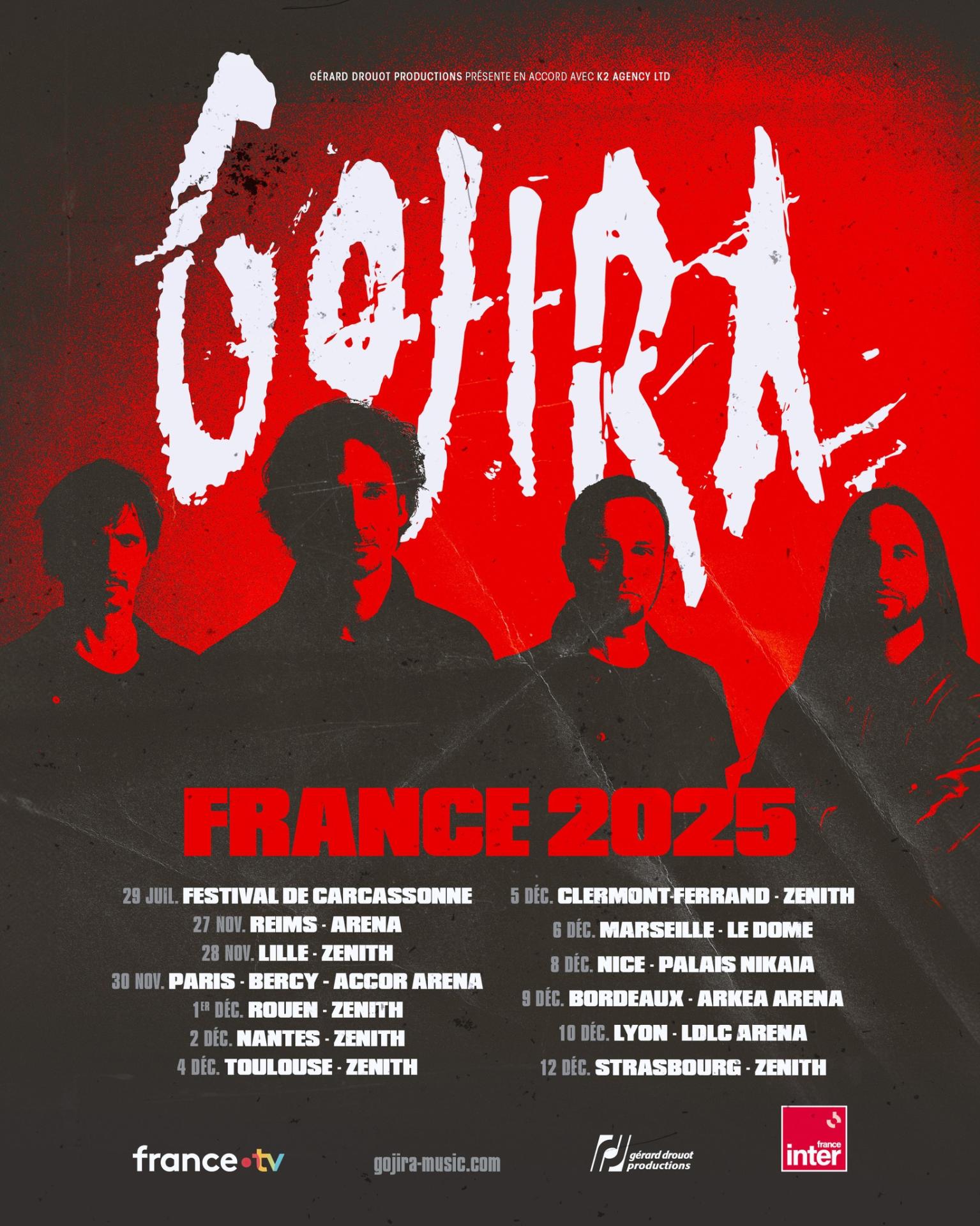 Gojira france 2025