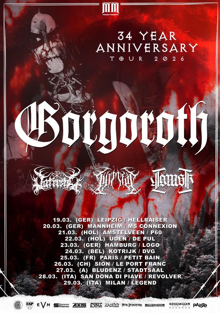 Gorgoroth 34 year anniversary tour 2026