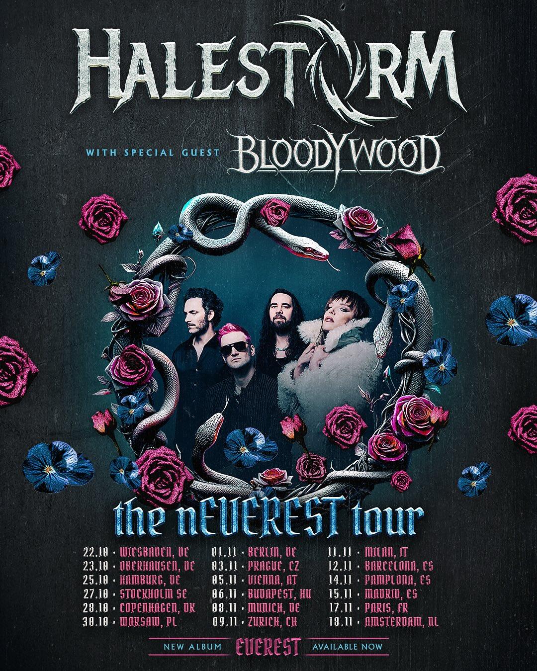 Halestorm the neverest tour 2025
