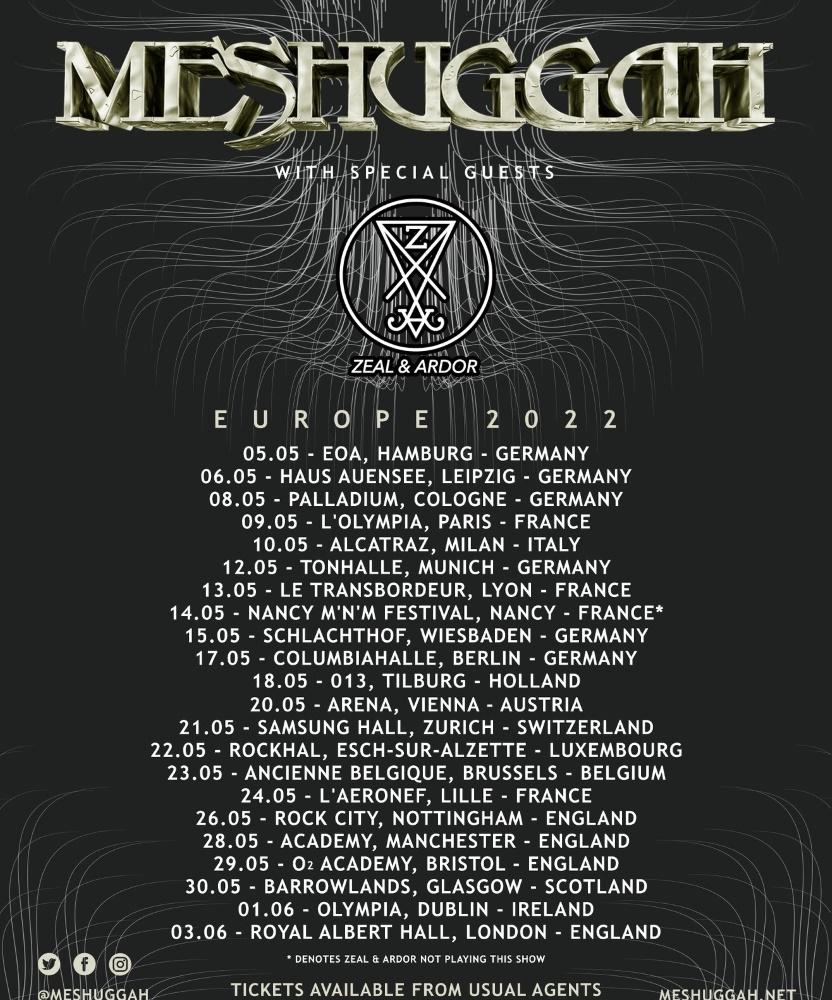 Meshuggah europe 2022