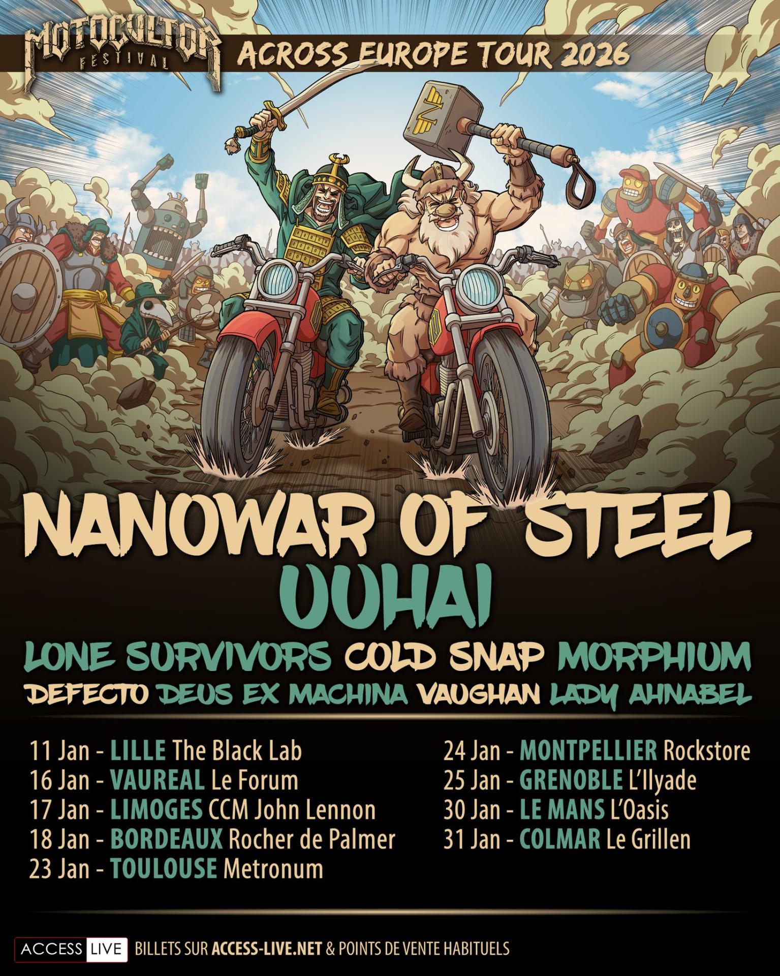 Motocultor across europe tour 2026 france