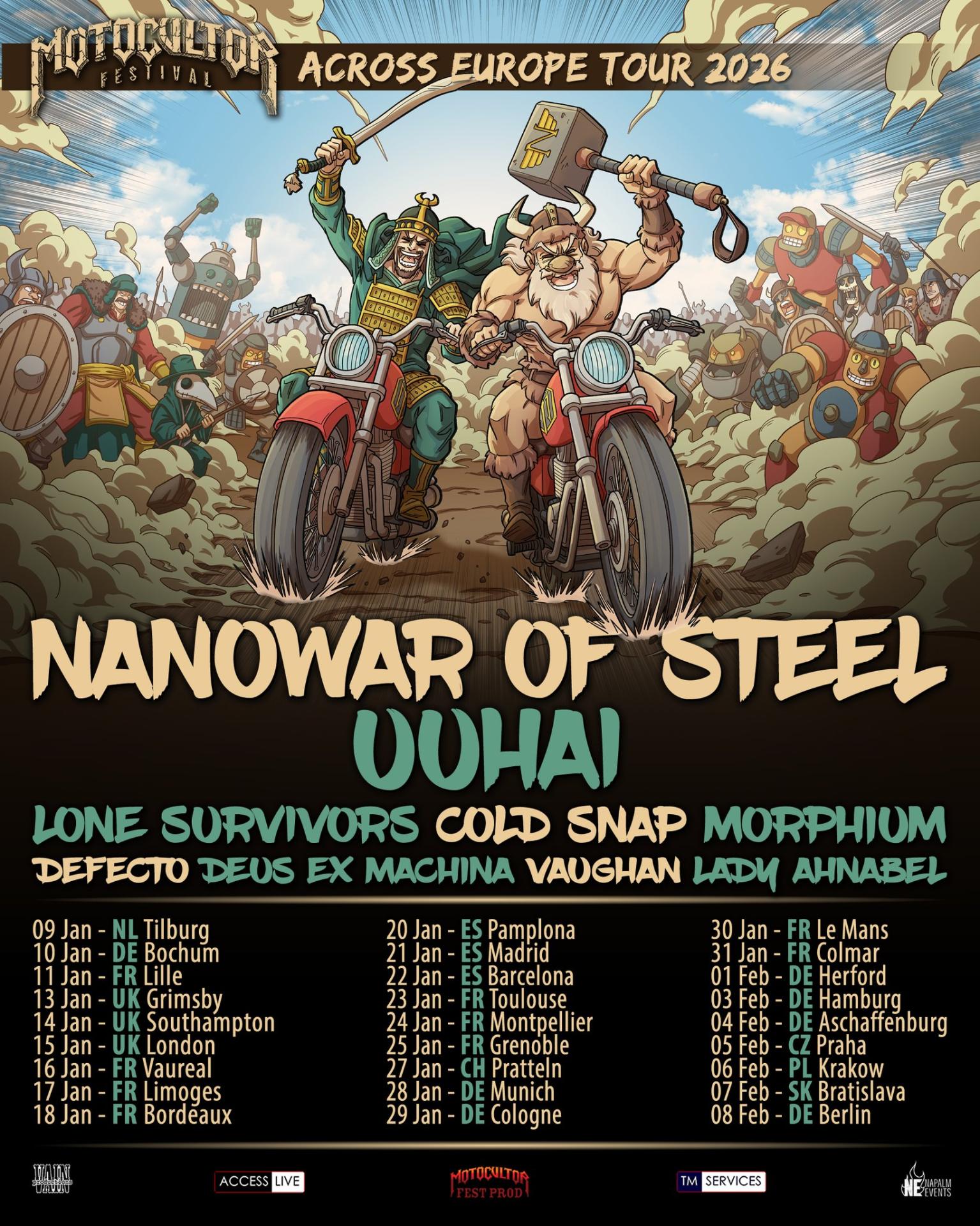 Motocultor across europe tour 2026