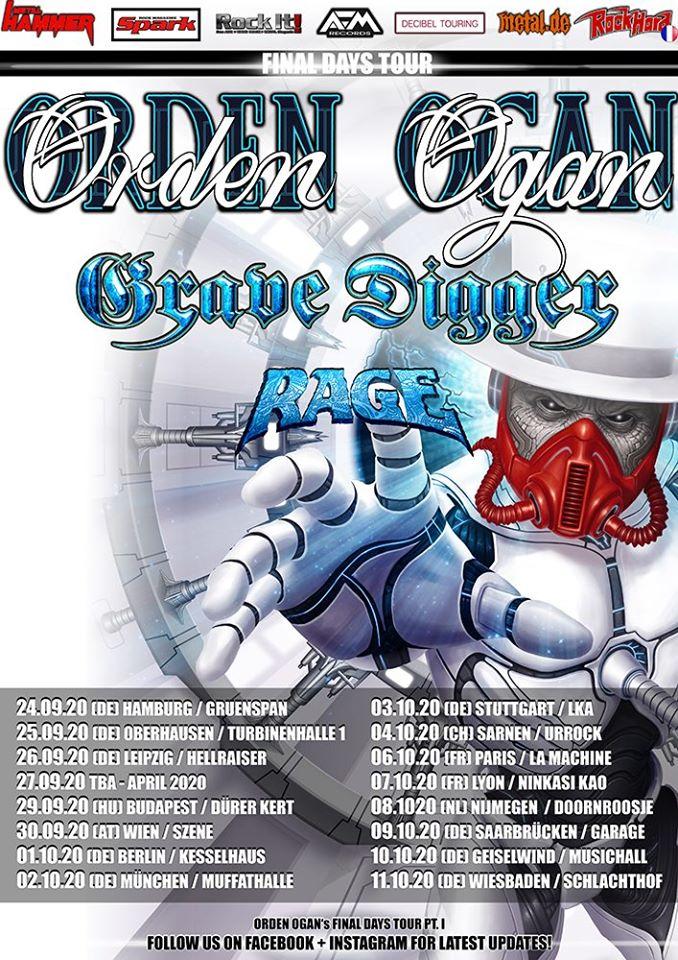 Orden ogan europe tour 2020