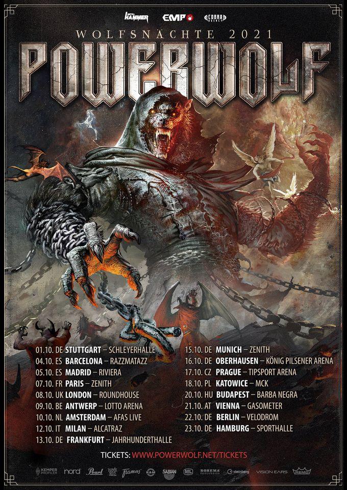 Powerwolf tour 2021