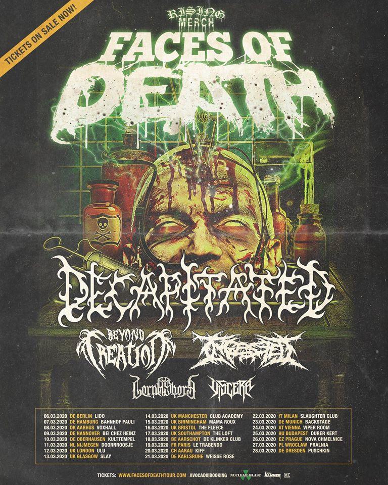 Rising merch faces of death 2020 dates