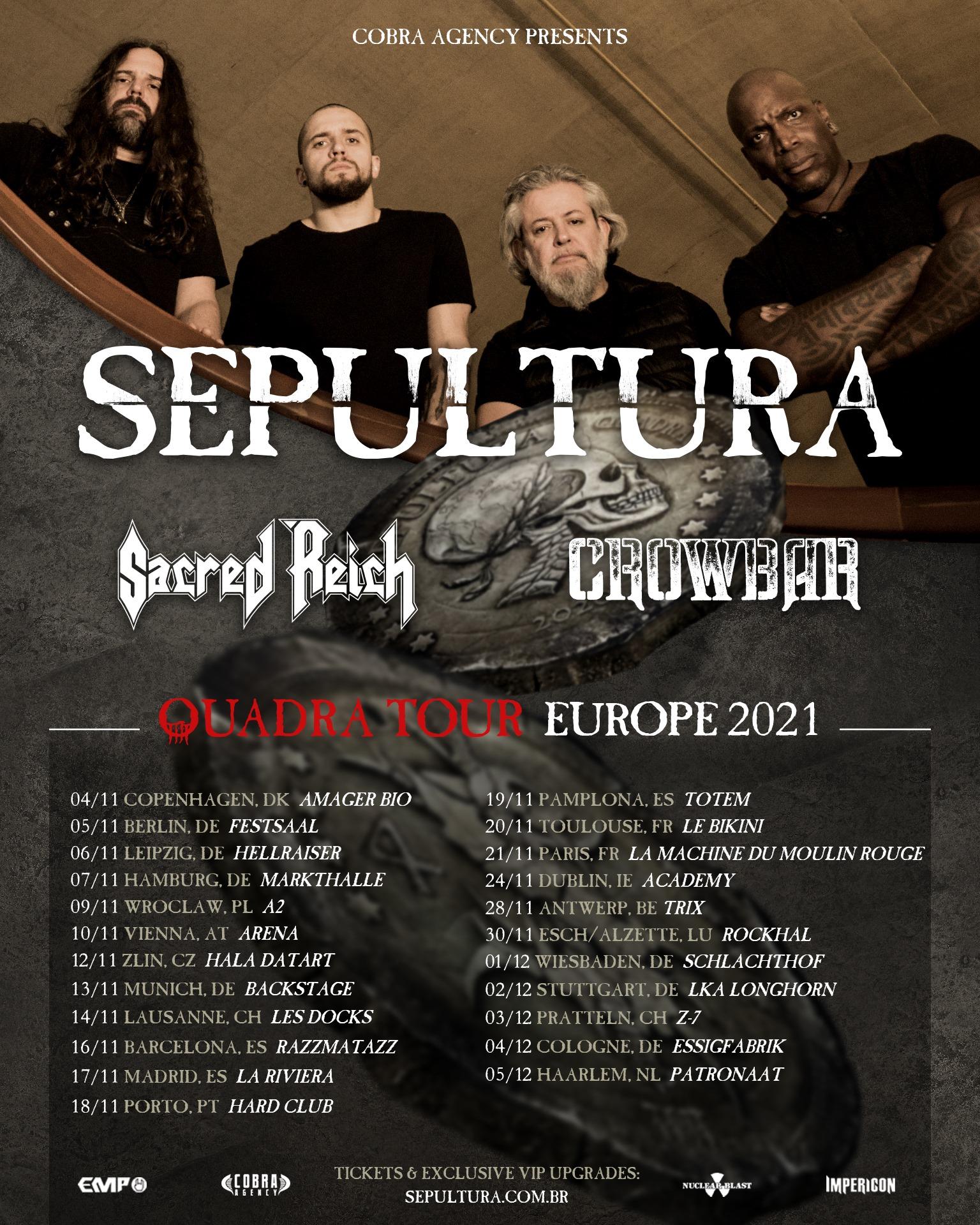 Sepultura tour 2021