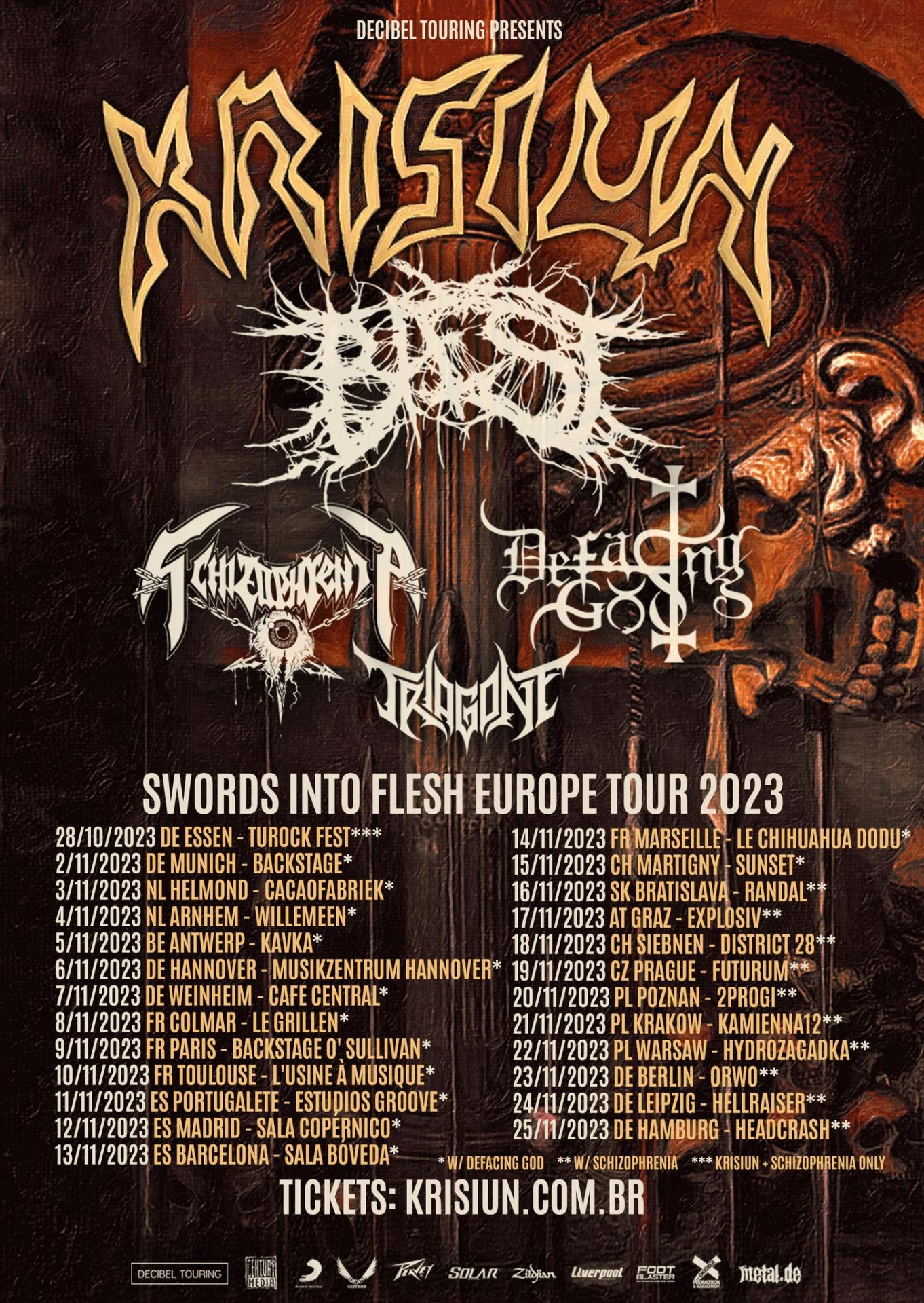 Swords into flesh europe tour 2023