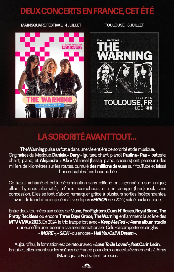The warning infos concerts 2026 png